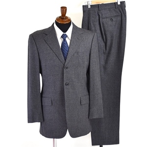 4SA041] Barneys New York Britain cloth made in Japan 3. button single suit spring autumn winter total reverse side gray stripe A6 M popular 58154404B3