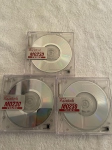 MO disk MO230 TEIJIN Mac format 3 pieces set 