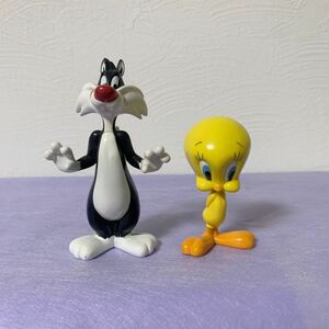 ルーニー・テューンズ トゥイーティー シルベスター フィギュア 2個セット Tweety Bird Sylvester Cat ミスド ワーナー szpz