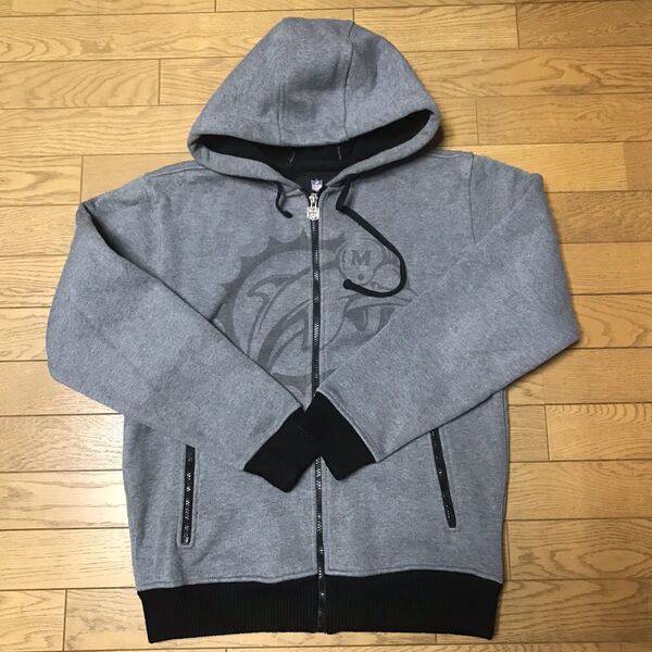 NFL MIAMI DOLPHINS MEN’S FULL-ZIP KNIT JACKET size-S(着丈66身幅58) 未使用 送料無料 NCNR