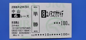 珍名馬現地単勝馬券　夢を壊さないで