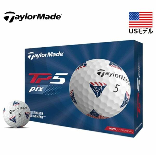 テーラーメイド ゴルフボール New TP5 Pix USA モデル