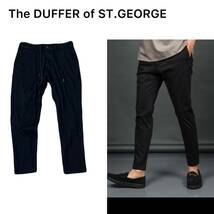 雑誌Safari掲載 The DUFFER of St.GEORGE【近年モデルコンフォート】ワンダーシェイプパンツ サイズL/ダファー 定価13,200円 ブラック _画像1