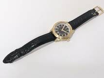【4436】Folli Follieフォリフォリ クオーツ メンズ腕時計 ゴールドカラー 稼働品 WF8G036SD デイト_画像8