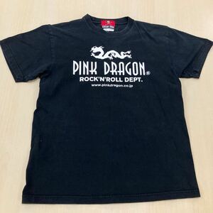 CREAM SODA PINK DRAGON ロゴ Tシャツ メンズ M ブラック クリームソーダ ピンクドラゴン 龍 辰