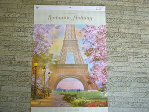 カレンダー 2024（令和6年） /「Romantic Holiday 心が満たされるひととき」ドミニク・デイヴイソン作品集 /ノベルティ/約 39×62ｃｍ