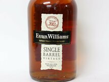 1円～★エヴァン ウィリアムズ シングル バレル ヴィンテージ 2013 バーボン ウイスキー Evan Williams［度数:43.3% 内容量:750ml］B_画像2