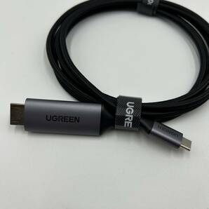 UGREEN USB Type C HDMI 変換ケーブル 【4K@60Hz/2m】 Thunderbolt 3 ナイロン編み K547 MacBook/MacBook Air/MacBook Pro/Galaxy (2M)の画像3