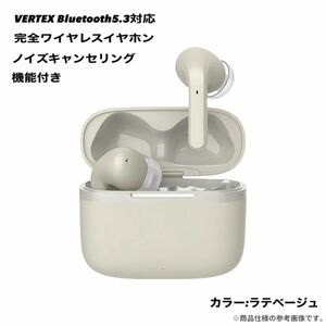 ワイヤレスイヤホン VERTEX Bluetooth5.3対応 完全ワイヤレスイヤホン ノイズキャンセリング機能付き　 