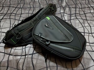 【限定】クシタニ　カワサキレッグバッグ K3588 バイク ライディング ライダース　LEG BAG　KUSHITANI