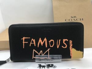 新品　COACH コーチ バスキアコラボ 長財布 黒