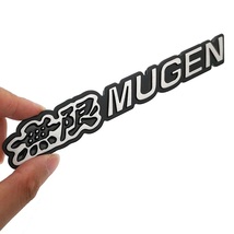 【高品質】金属製 MUGEN 無限 エンブレムB　（レッド/ブラック）※1個_画像2