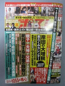 AR13657 週刊ポスト 2023.1.1-6 橋本マナミ 奥山かずさ 逆バニーガール 25人の動く美熟女ヌード スケベ番組表 岸田の大増税 お金の段取り