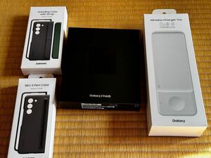 ★☆【新品同様純正オプション多数！】au版 Galaxy Z Fold5 1TB 5G SCG22ブラック 本体 純正オプション付き