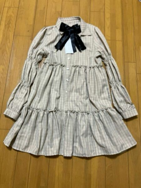 【LA POMME PETIT】SWEET BALLOON SLEEVE DRESS (Mサイズ)イエロー