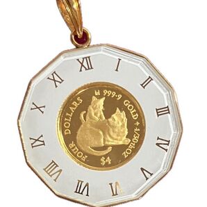 2019年Mother's love coin 猫柄 ペンダントトップ