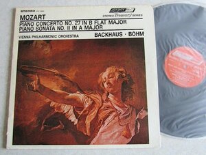 【LP】Mozart : Piano Concerto No. 27 In B Flat Major / Sonata No. 11 In A Major / Backhaus・Bohm