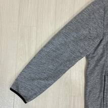 Z0554 美品 UNIQLO ユニクロ レディース 厚手 フリース ジップパーカー XLサイズ グレー 綿100％ コットン 万能 シンプル 極暖 USED 古着_画像7