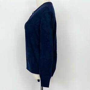 Z0750 ★新品 タグ付★ 美品 A.P.C. アー・ペー・セー メンズ ウール100％ ニットカーディガン XSサイズ ネイビー 万能 きれいめ USED 古着の画像2