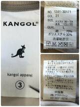 Z0607 KANGOL メンズ トップス パーカー 長袖 サイドジッパーポケット 薄手 起毛 L ベージュ ロゴプリント 綿 スポーティ シンプル 春秋_画像10