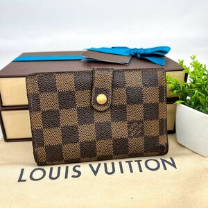 ルイヴィトン ルイヴィトン　ポルトモネ　ダミエ　がま口　財布 LOUIS VUITTON ヴィエノワ 二つ折りメンズ財布