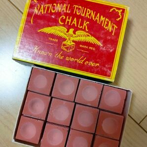 ビンテージ ビリヤード チョーク National Tournament CHALK Made in USA 12個 箱入り