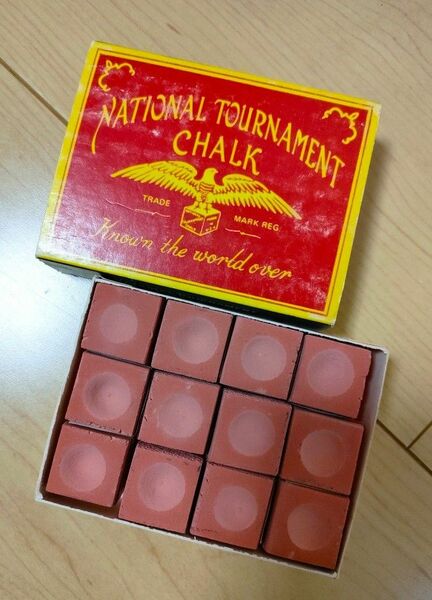 ビンテージ ビリヤード チョーク National Tournament CHALK Made in USA 12個 箱入り