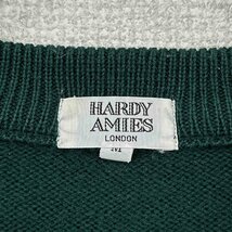 HARDY AMIES LONDON ハーディエイミス カーディガン ニット グリーン サイズM メンズ ヴィンテージ 6_画像3