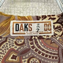 ○シルク100%○ DAKS ダックス 長袖ブラウス シャツ 総柄 花柄 パープル サイズ11R 肩パッド レディース ヴィンテージ ネ_画像4