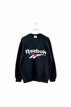 90's Made in USA OLD Reebok black sweat オールドリーボック スウェット トレーナー ブラック サイズM ヴィンテージ 6_画像1