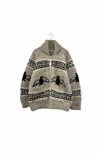 Made in CANADA KANATA sweater カナタ 厚手セーター ニット フルジップ ベージュ系 ピュアバージンウール ヴィンテージ 10