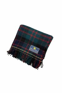 Made in UK HIGHLAND TWEEDS travel rugs ハイランドツイード ラグ ブランケット チェック グリーン系 ヴィンテージ 6