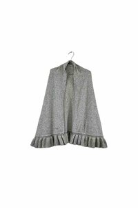 Chloe gray frills shawl クロエ ショール グレー フリル ニット レディース ヴィンテージ 6