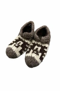 brown wool room shoes ルームシューズ 靴下 ブラウン ウール レディース ヴィンテージ 6