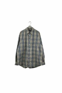 90's old GAP check shirt ギャップ 長袖シャツ サイズL ブルー系 ベージュ系 チェック トップス メンズ ヴィンテージ 6