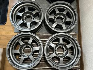 ロックガン 16×8J -30 139.7 6H 中古4本セットROCKGUN ランクル サファリ 16インチ