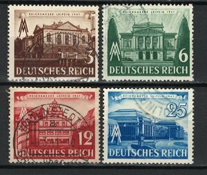 ドイツ Deutsches Reich ライプチヒ春期見本市 使用済切手 1941年 Mi 764-767 4種完