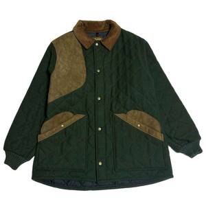 希少 珍品 美品【80s ビンテージ 80s Woolrich ウールリッチ ウール キルティングジャケット USA製 ガンパッチ】アメリカ ハンティング