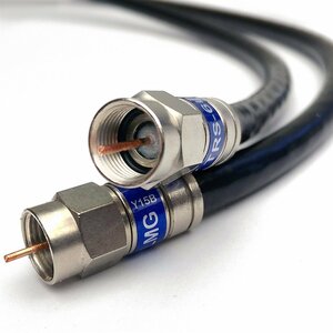 【中古】120ft Black Quad Shield Solid Copper 3GHZ RG-6 Coaxial Cable 75 Ohm (D