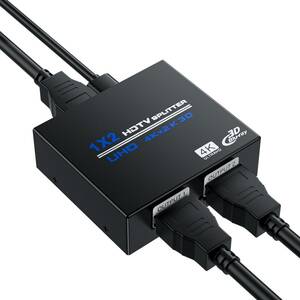 【中古】LUKFOCAB HDMIスプリッター 1イン2出力 フルHD HDMI 1.4スプリッター デュアルモニター用 1X2 HDMI 複製ディ