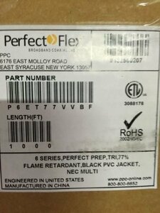 【中古】PPC Perfect Flex 1000?' rg6ケーブル3?GHz (ホワイト) 6シリーズ、Perfect Pre、Tri、77?%