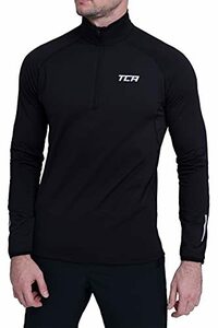 【中古】TCA Men's Winter Run Half-Zip Long Sleeve Running Top - Black, M