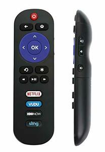 【中古】新しいrc280?LED HDTVリモートwith Vudu NetflixスリングHBOキーフィットfor TCL roku TV 28s