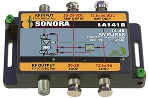 【中古】Sonora Design LA141R -T (1) 同軸入力、14dBゲインアンプ、2-42MHzリターン、電源アダプター付き