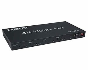 【中古】4K @ 60hz 2.0 HDMIマトリックス4x4（4Kx2K、3D、RS232をサポート）（ダウンスケーラー機能をサポート）