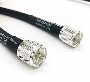 【中古】Cable Assemblies Now LMR-400/LMR400 Times 電子レンジ 低損失同軸ケーブル PL259 UHFオス