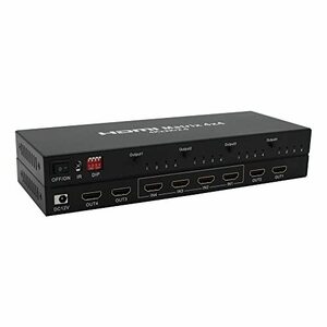 【中古】4 Kx 2 K HDMI 2.0マトリクス4 x 4入4出1080 P出力4個のハイビジョン信号源は4個のハイビジョン端子に接続され、同時