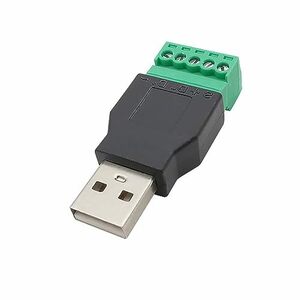 【中古】USB 2.0 タイプ A オス - 3.5 ミリメートル 5 ピンネジ端子ワイヤコネクタ USB2.0 延長プラグポートからネジ端子アダプ