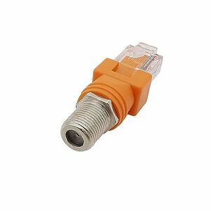 【中古】BNC メス/F タイプ メス ジャックから RJ45 オス プラグ 同軸バレル カプラー アダプター 同軸 RJ45 から R/F コネク