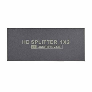 【中古】HD マルチメディア インターフェイス スプリッター、HD スプリッター サポート 3D 1 in 2 Out 4K 60Hz 100?24